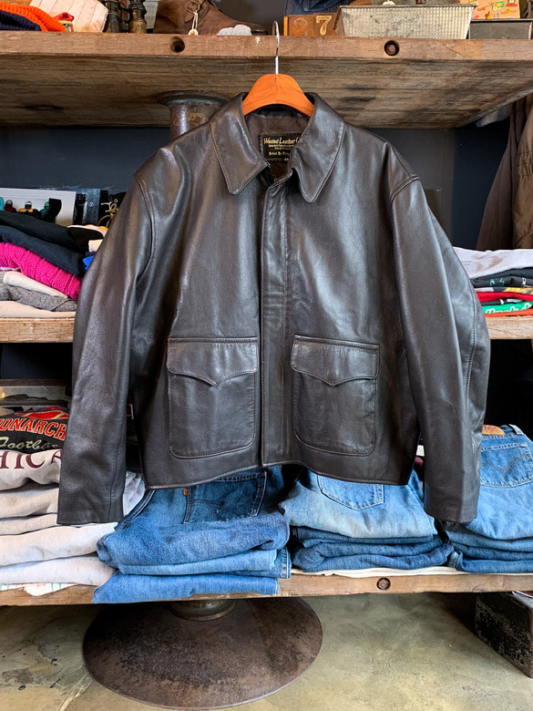 WESTED LEATHER CO. LAMBSKIN LEATHER JACKET(44)