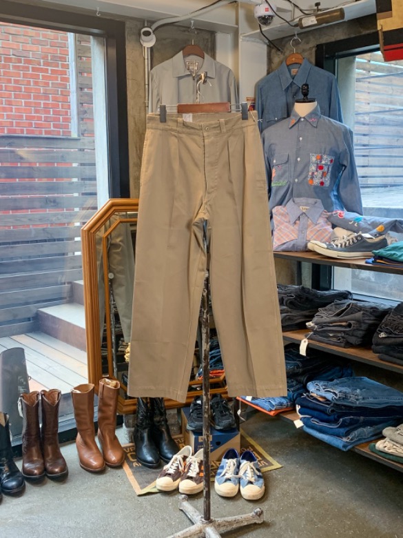 50&#039;S FRENCH ARMY M-52 CHINO PANTS(29-30)